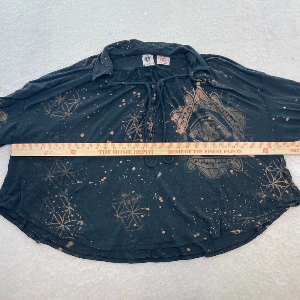 Custom Upcyled We The Free After Life Bleach Dyed Boho Oversized Tee Size Large - Picture 7 of 7